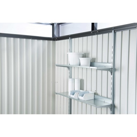 Table de balcon//table suspendue demi-ronde 100x50cm plastique//acier anthraz.